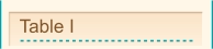 Table I